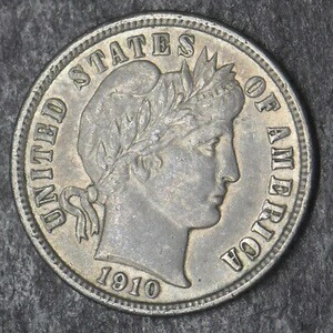 1910-P「ハイグレード」バーバーシルバーダイム10セント - COINGIANTS -