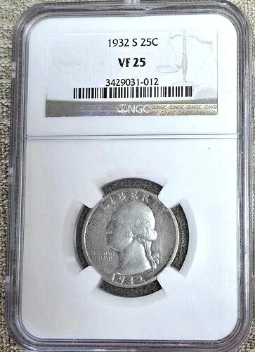 1932-S キーデート ワシントン クォーター - NGC VF25 52,800円