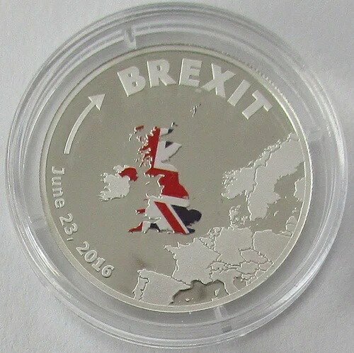 クック諸島 1ドル 2016年 Brexit 国民投票 銀貨