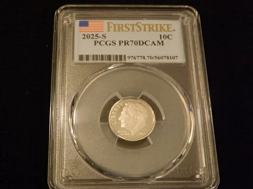 2025-S 10 C ダイム ファーストストライク PCGS PR 70