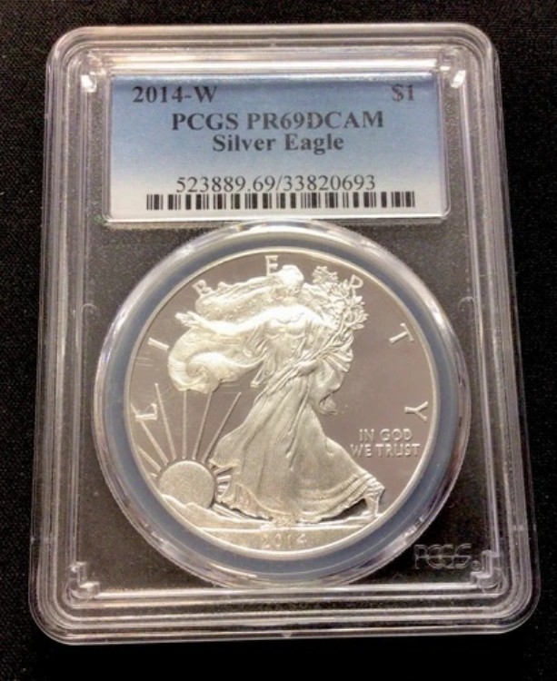 2014年 W アメリカン シルバー イーグル PCGS PR69 DCAM! ENN コイン