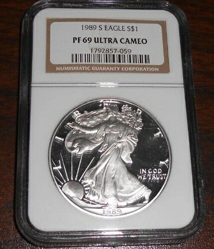 1989 年 S アメリカン シルバー イーグル NGC PF 69 ウルトラ カメオ - 素晴らしい!!!