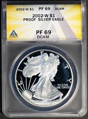 2002-W $1 シルバー アメリカンイーグル PF69DCAM ANACS # 7625533 + ボーナス｜WORLD RESOURCE【KING店】