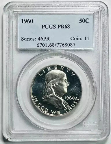 1960年 P フランクリン ハーフダラー PCGS PR-68 プルーフ