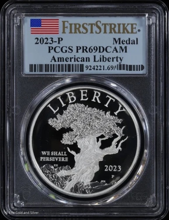 2023年 Pプルーフ シルバー アメリカン リバティ メダル PCGS PR 69 DCAM | ファーストストライク