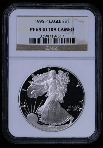 1995年 Pプルーフ シルバーイーグル NGC PF 69 ウルトラカメオ