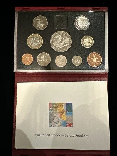 1998年 英国ロイヤルミント 10枚セット デラックス プルーフコイン COA付き