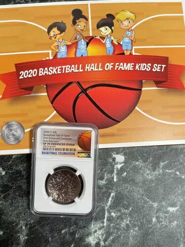 2020 S 強化バスケットボール HOF ハーフドル 50セント NGC SP 70 初回リリース BOX付き