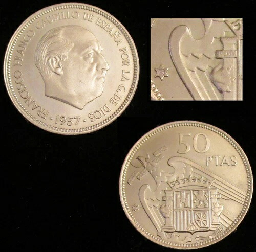 楽天市場】1953 スペイン ペセタ フランシスコ フランコ MS-64