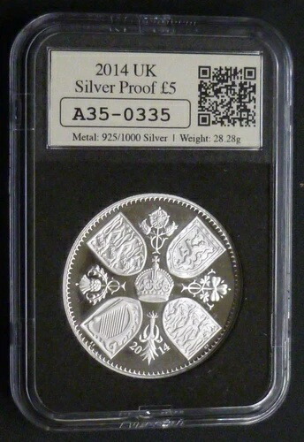 ジョージ王子1歳の誕生日 .925 シルバー プルーフ 英国 5ポンド コイン 2014年 日付刻印入り 55,440円
