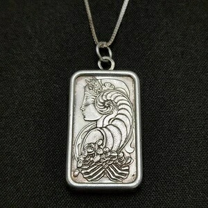 PAMP SUISSE ハーフオンス 1/2オンス .999 ファインシルバーバー レディ・フォルトゥナ ペンダントネックレス