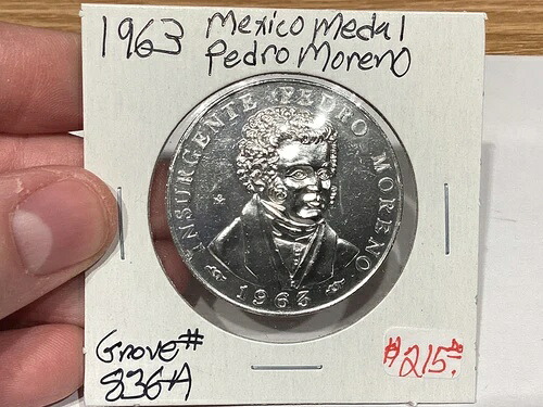 1963年 メキシコ シルバーメダル グローブ 836a ペドロ・モレノ BU 希少 5000枚 鋳造 *