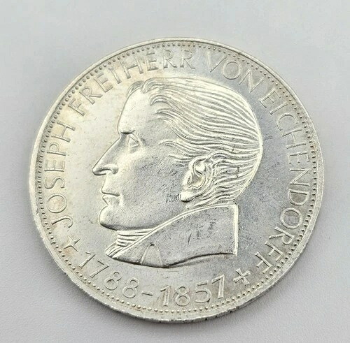 コイン Frg 5 マーク - アイヒェンドルフのジョゼフ・フライヘル・フォン 1788-1857 - シルバー -｜WORLD RESOURCE【KING店】