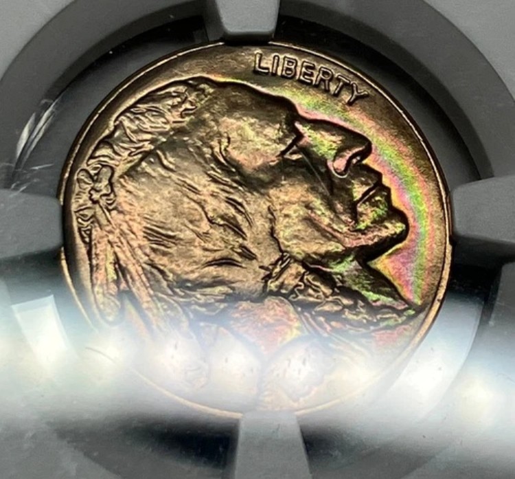1938-D トーン加工 BU バッファローニッケル NGC MS64 - レインボーネオントーン MS 5C 未使用｜WORLD RESOURCE【KING店】