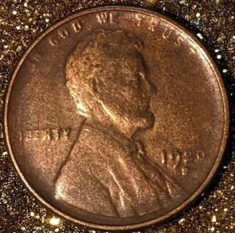 1920年代の米国1小麦セント硬貨、リバティプルーフの外観詳細の誤り