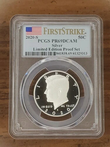 2020年代 PCGS ケネディ銀貨プルーフ PF69 ハーフダラーコイン 限定版プルーフセット