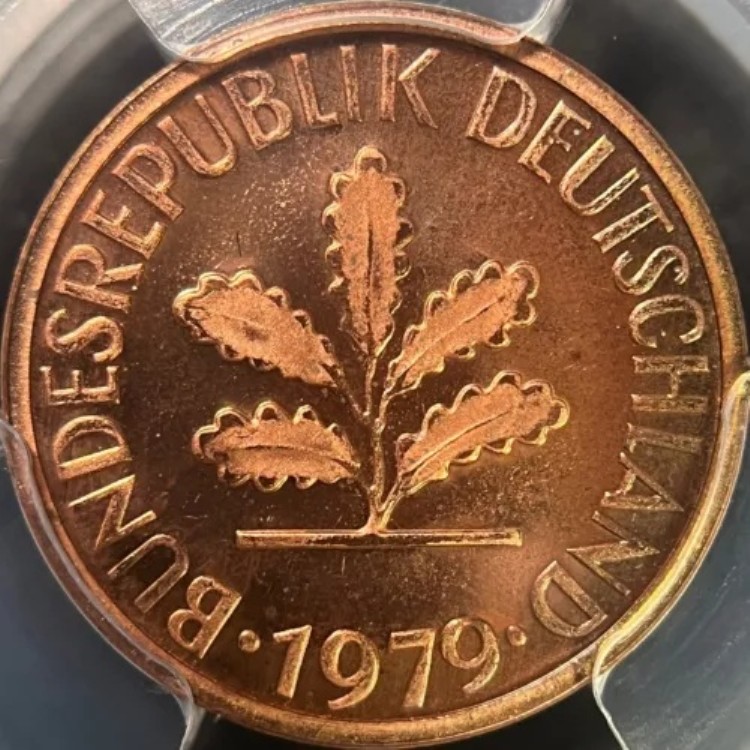 ドイツ。1979年、1 ペニッヒ、D - PCGS PR67 DCAM - トップポップ ?? ミュンヘン プルーフ ?? トーン付き｜WORLD RESOURCE【KING店】
