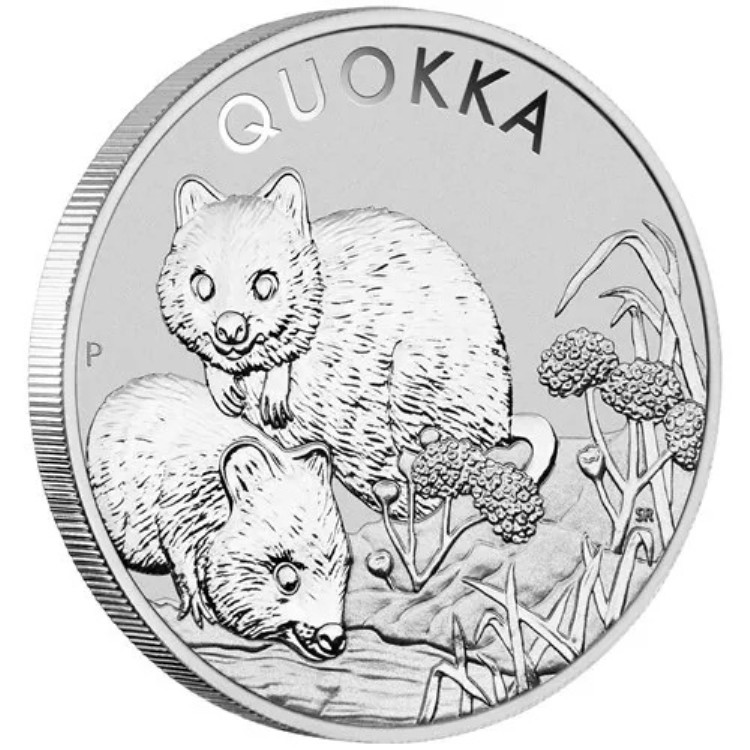 1オンス 2022年 クオッカ シルバー地金コイン - カプセル入り新品 - パース造幣局