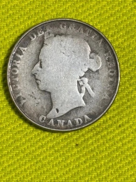 1889年カナダ25セント銀貨流通