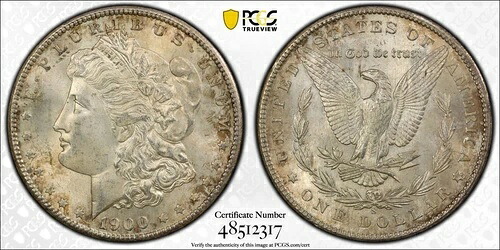 1900-S モルガン 1ドル銀貨 MS64+ PCGS - PCGS価格ガイドSM価値 1,350ドル｜WORLD RESOURCE【KING店】