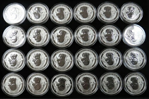 (24) 2021 P シルバー オーストラリア $1 コアラ 1オンス コイン カプセル入り 24 BU コインロール｜WORLD RESOURCE【KING店】