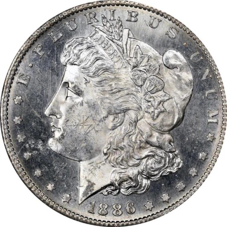1886-S PCGS MS62PL モルガン・ダラー、日付が不明瞭で、近年ほとんど売れていない｜WORLD RESOURCE【KING店】