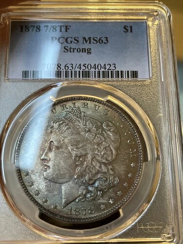 1878年 7/8TF モルガン・ダラー PCGS MS-63 強いトーン｜WORLD RESOURCE【KING店】