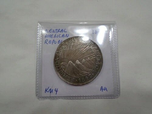 中米共和国 1842 NG MA 8 Reales KM4 AU｜WORLD RESOURCE【KING店】