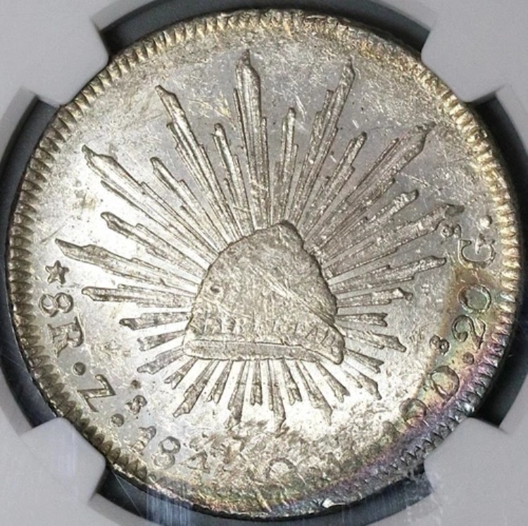 1845-Zs NGC MS 60 メキシコ 8レアル サカテカス レアミントシルバーコイン (23012603C)｜WORLD RESOURCE【KING店】
