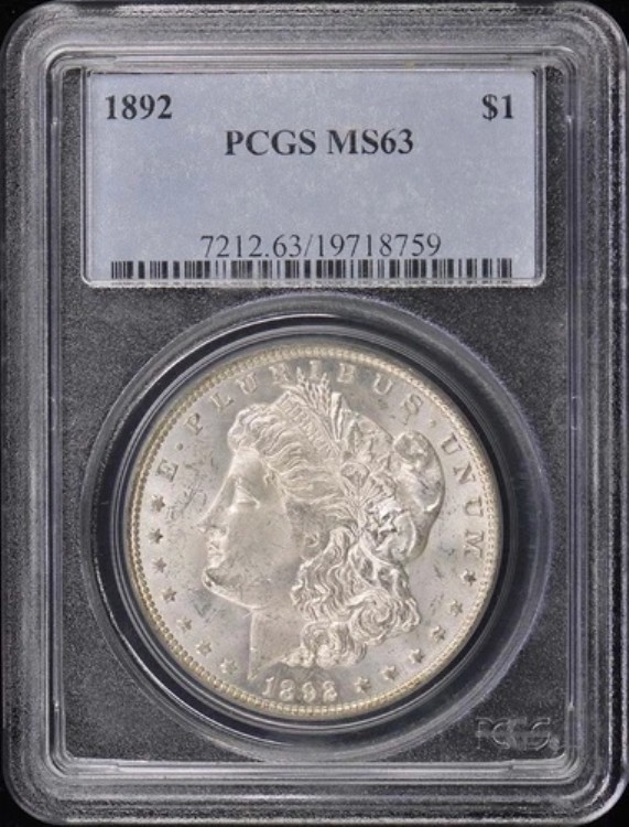 1892年 1ドル モルガン・ダラー PCGS MS63｜WORLD RESOURCE【KING店】