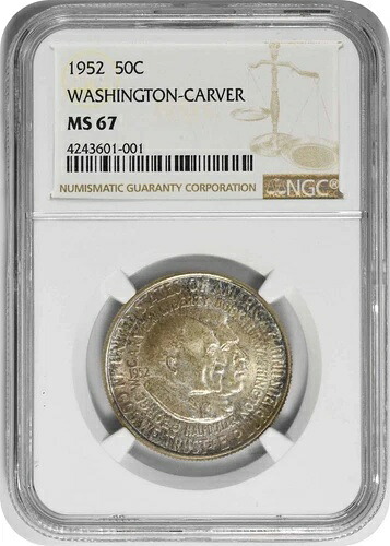 W. カーバー記念銀貨 1952年 MS67 NGC｜WORLD RESOURCE【KING店】