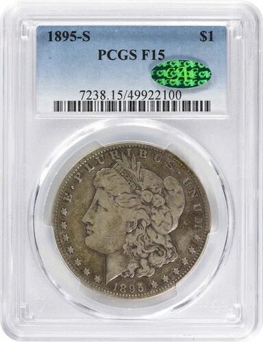 1895-S モルガン銀貨 F15 PCGS (CAC)｜WORLD RESOURCE【KING店】