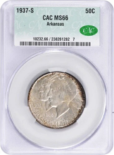アーカンソー州記念銀貨ハーフドル 1937-S MS66 CACG｜WORLD RESOURCE【KING店】 964,700円