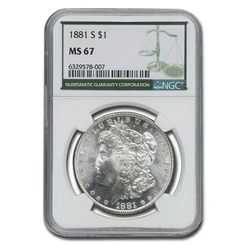 1881-S モルガン・ダラー MS-67 NGC（グリーンラベル）｜WORLD RESOURCE【KING店】