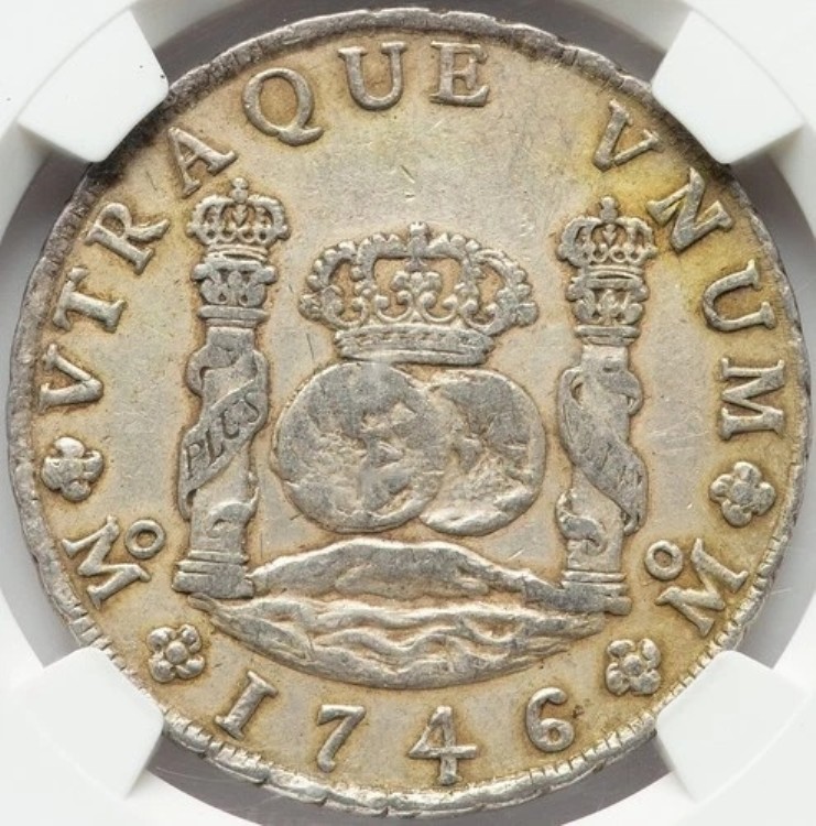メキシコ フェリペ5世 8レアル「柱」 1746年 Mo-MF NGC XF-45 メキシコシティ造幣局、KM 103｜WORLD RESOURCE【KING店】