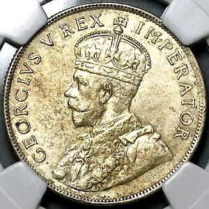 1928年 NGC MS 61 南アフリカ フローリン 2シリング ジョージ5世銀貨 (24082603C)｜WORLD RESOURCE【KING店】