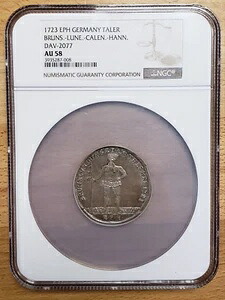 1723 EPH ドイツ諸州 1 ターレル Dav-2077 - PQ ラスター - NGC AU 58 - B4503