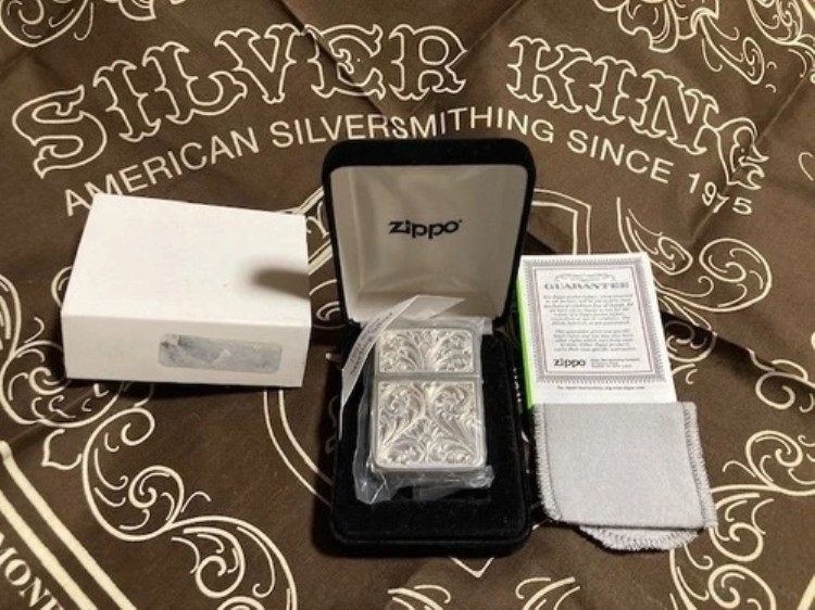 Zippo シルバーキング 1941 レプリ??カ 純銀 エッジレスデザイン 新品