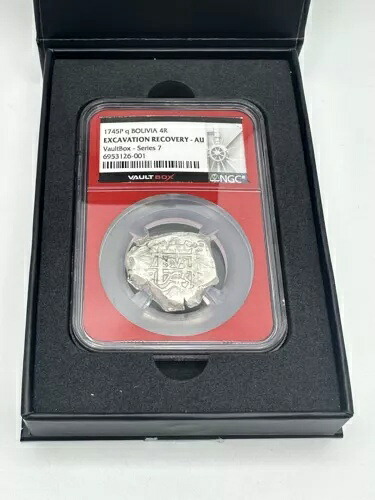VaultBox??シリーズ7 レッドコア 1745P Q ボリビア発掘回収 NGC AU 4レアル