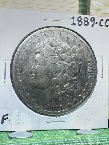 1889-CC 1ドルモルガン・ダラー - 未加工 F/VF