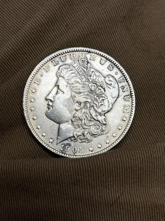 1901-O グレートデイト モーガン シルバー ドル 90% 1 ドル コイン US #H426 441,540円
