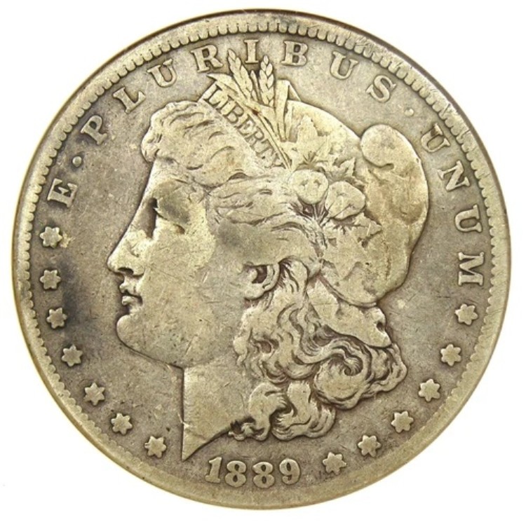 1889-CC モーガン銀貨 1ドル カーソンシティコイン - ANACS ファインディテール - 希少な日付｜WORLD RESOURCE【KING店】