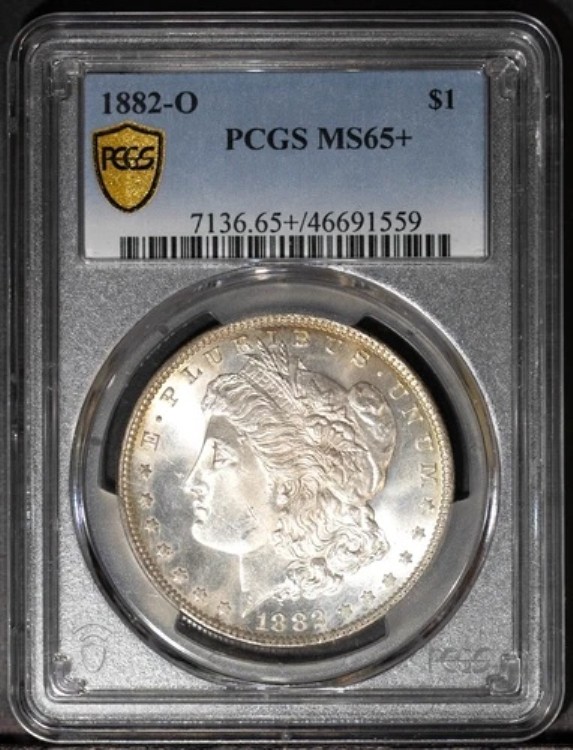 1882-O 1ドル銀モルガンドル MS 65+ PCGS # 46691559 + ボーナス｜WORLD RESOURCE【KING店】