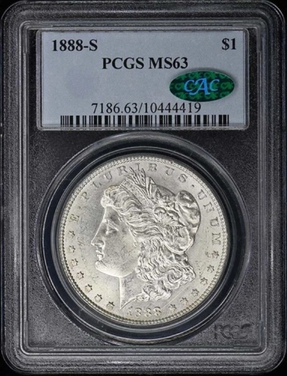 1888-S 1ドル モルガン・ダラー PCGS MS63 (CAC)｜WORLD RESOURCE【KING店】