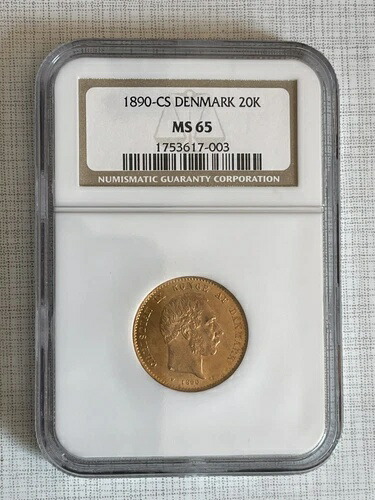 楽天市場】DENMARK デンマーク 10クローネ 金貨 1909 スラブ入り NGC