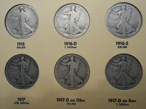 1916-1937年 ウォーキング・リバティ 90%銀貨ハーフダラー 36枚の完全コレクション｜WORLD RESOURCE【KING店】