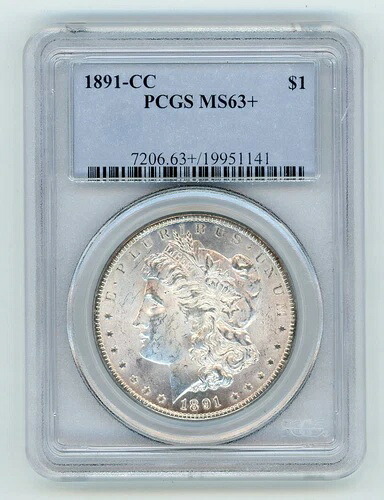 1891-CC モーガン シルバー ドル $1 MS 63+ PCGS｜WORLD RESOURCE【KING店】
