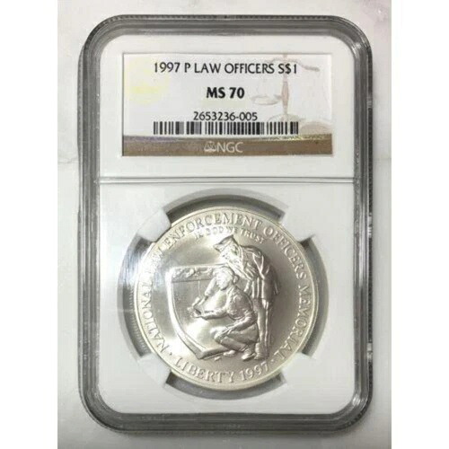 1997年 P Law Officers Silver $1 NGC MS70 *Rev Tye's* #6005295|WORLD RESOURCE【KING店】