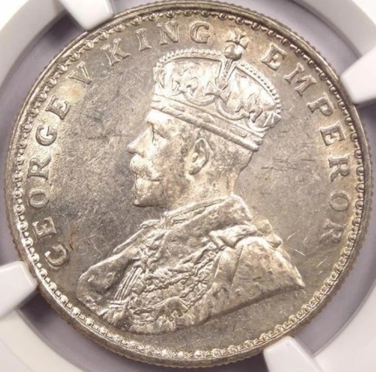 1921-B インド ルピー (1R) - NGC MS62 - 非常に希少な未流通 BU コイン!｜WORLD RESOURCE【KING店】