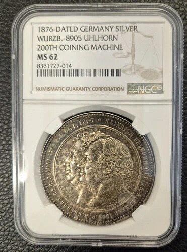 銀メダル 1876 フィニッシュ Der 200. M?nzmaschine NGC Ms 62 Rare nswleipzig｜WORLD RESOURCE【KING店】